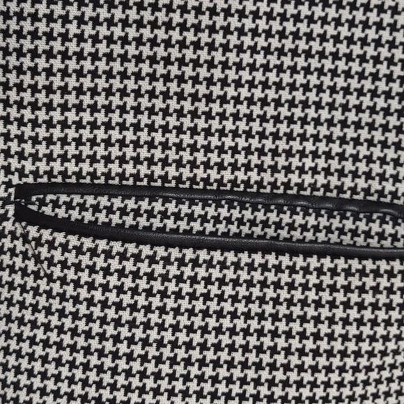 Express Faux Leather Trimmed Houndstooth Jacket - Picture 5 of 13